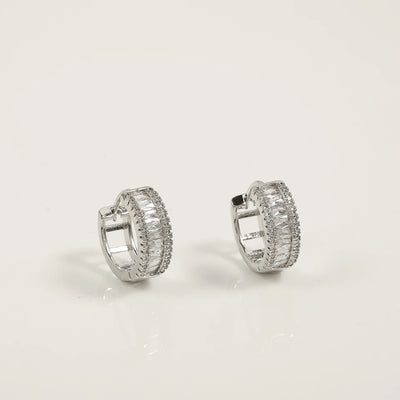 ZAKOL New Fashion U Shape Gold Color Hoop Earrings For Women Wedding Anniversary Gift Jewelry Wholesale