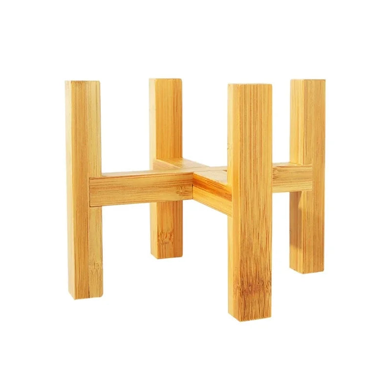 Four-legged Wood Flower Pot Holder Plant and Succulent Flower Pot Base Display Stand Home Garden Patio Decoration Shelf Furnitur