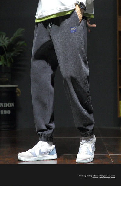 New Style Spring Summer Black Blue Cargo Jeans Men Streetwear Denim Jogger Pants Male Baggy Harem Jean Trousers Large Size M-8XL