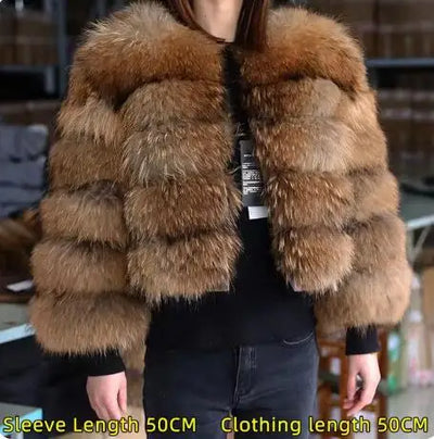 2024 new natural fur premium luxury winter real fur coat