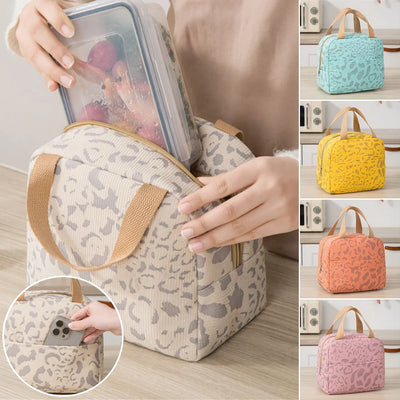 Portable Thermal Lunch Bag Girls Food Box Durable Waterproof Office Cooler Lunch Box Ice Insulated Case Picnic Camping Ins Bag