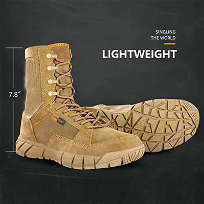 Lightweight Mans Tactical Boots Combat Anti-Collision Training Lace Up Waterproof Outdoor Hiking Breathable Shoe