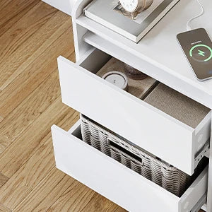 Bedside Table with 2 Drawers, Side Table, Stylish and Versatile, Ideal for Living Room and Bedroom