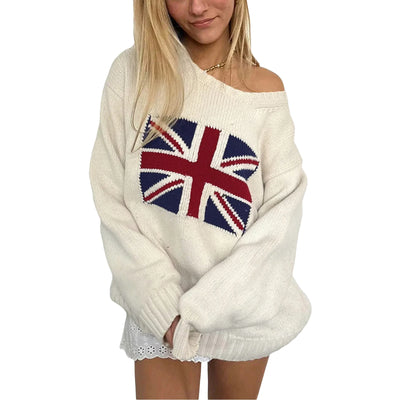 Women s American Flag Print Hoodies Long Sleeve V-Neck Loose Sweatshirt Autumn Winter Pullover Tops for Women