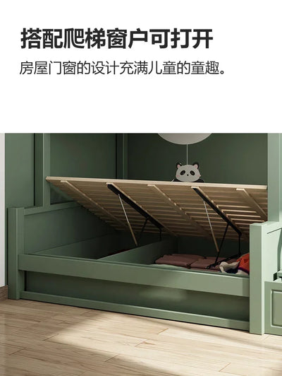 Double Storage Space Children Beds Loft Foldable Bunk Slide Children Beds Design Mueble Infantil Bedroom Furniture