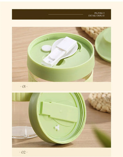 Breakfast Cup Oat Cup Nut Yogurt Salad Cup Container Set Sealed Portable Fitness School Lunch Box Food Storage Cup Bento Box New