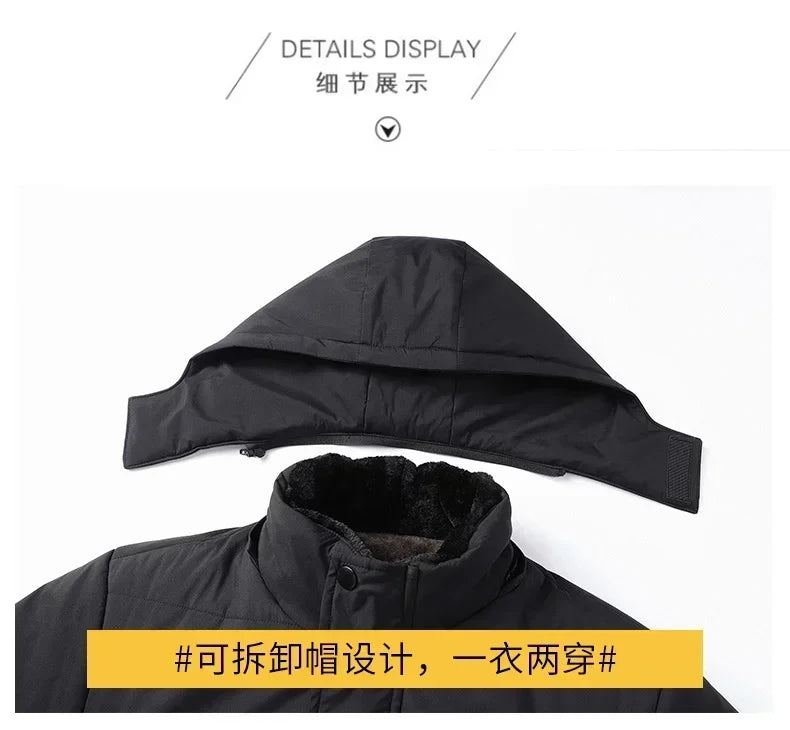 Winter Jacket Men Thicken Warm Parkas Hooded Coat Fleece Man's Jackets High Quality Outwear Jaqueta Masculina Drop Shipping