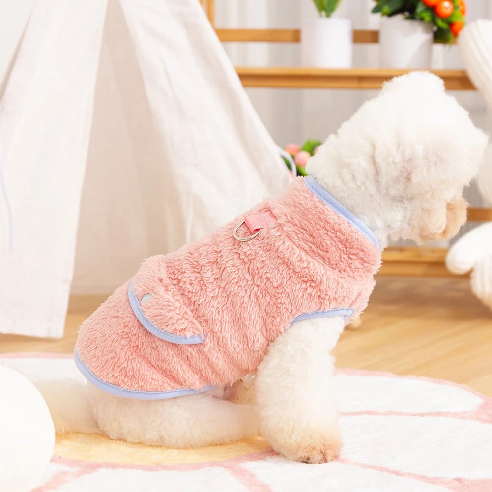 Winter Dog Jacket Warm Plush Dog Cat Vest Clothes for Puppy Kitten Sweater Chihuahua Yorkies Clothing Small Medium Dogs Pet Coat