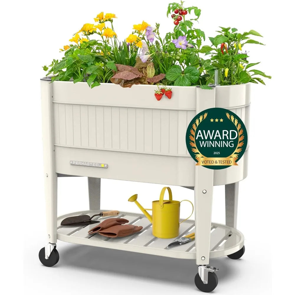Best - Raised Garden Bed with Legs, 40×20×37 in, Planter Box with EnGrow™ TrueSoil™ Technology for Vegetables,