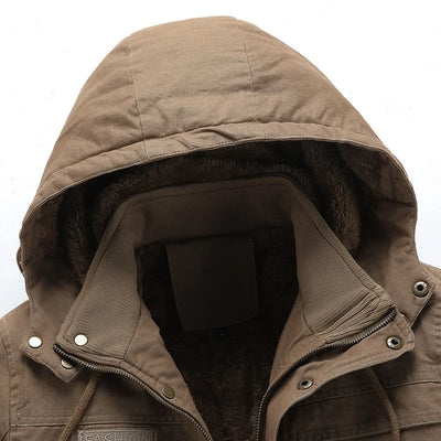 Men's Casual Cotton-padded Jacket Warm Waterproof Crisp High-quality Fabric Comfortable Skin Breathable Wear Resistant Coats