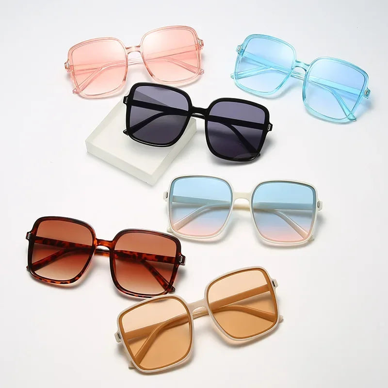 2023 New Rice Nail Square Sunglasses Fashion Sunglasses Women's UV Protection Retro Eyeglasses Large UV400 Goggles Women Brand