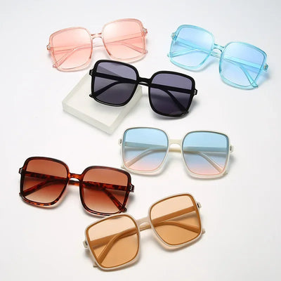 2023 New Rice Nail Square Sunglasses Fashion Sunglasses Women's UV Protection Retro Eyeglasses Large UV400 Goggles Women Brand