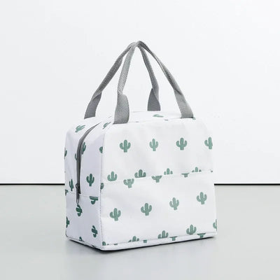 Functional Pattern Cooler Lunch Box Portable Insulated Canvas Lunch Bag Thermal Food Picnic Lunch Bags For Women Kids