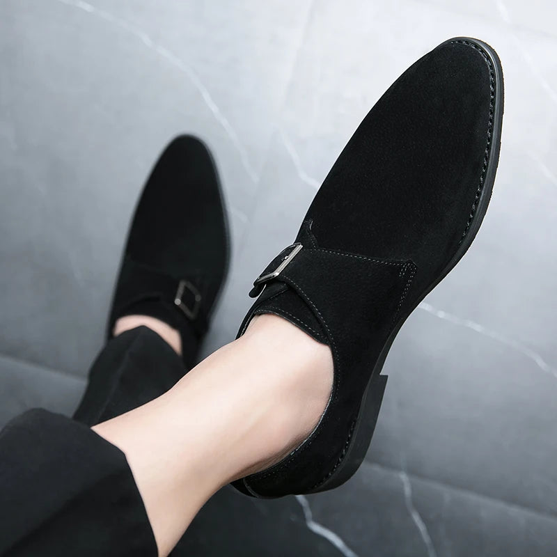 2024 New High Quality Handmade Oxford Dress Shoes Footwear Wedding Formal Italian Shoes Hot Social Office Pointed Suede Loafers