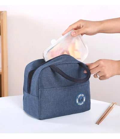 Functional Pattern Cooler Lunch Box Portable Insulated Canvas Lunch Bag Thermal Food Picnic Lunch Bags For Women Kids