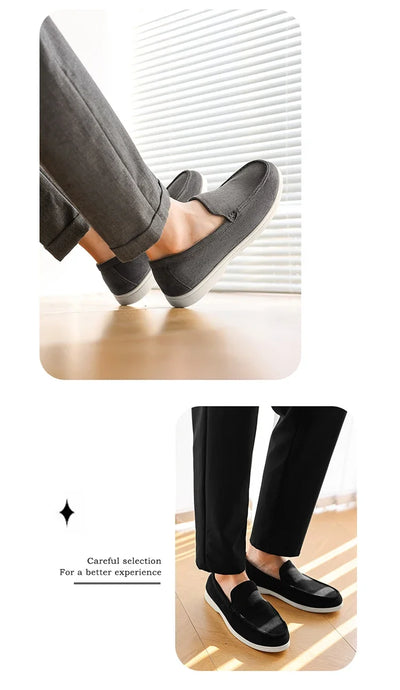 Men's Casual Shoes Suede Leather Loafers Classic British Style Men Shoes Lightweight Soft Moccasins Male Slip on Driving Flats