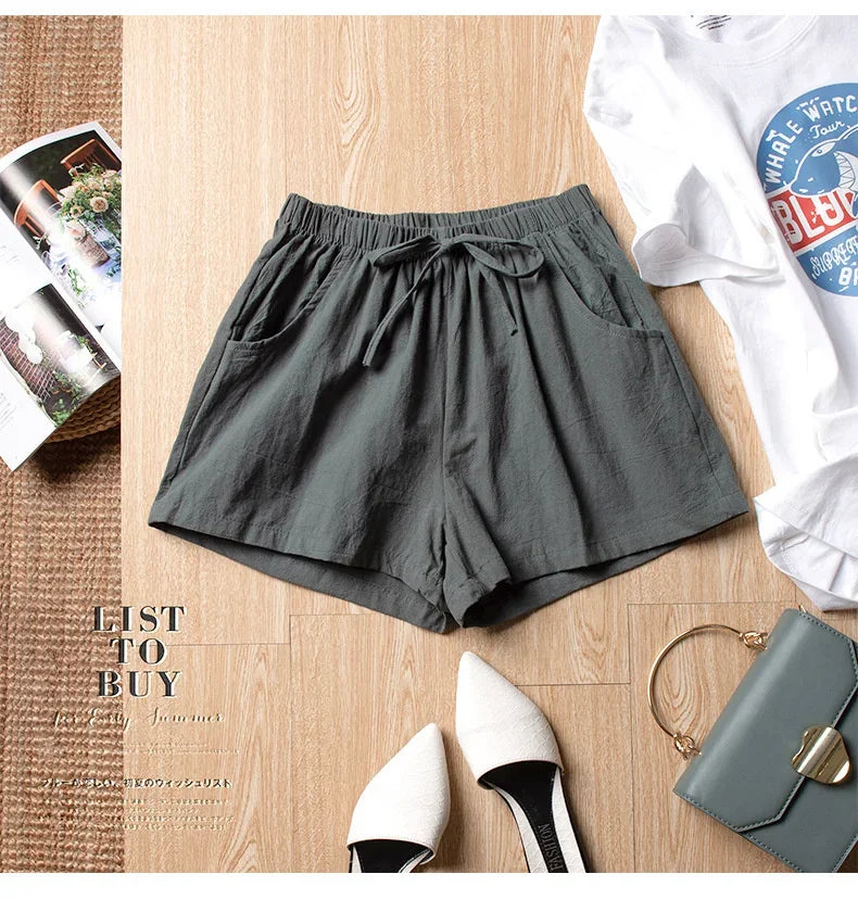 Casual Linen Workout Shorts