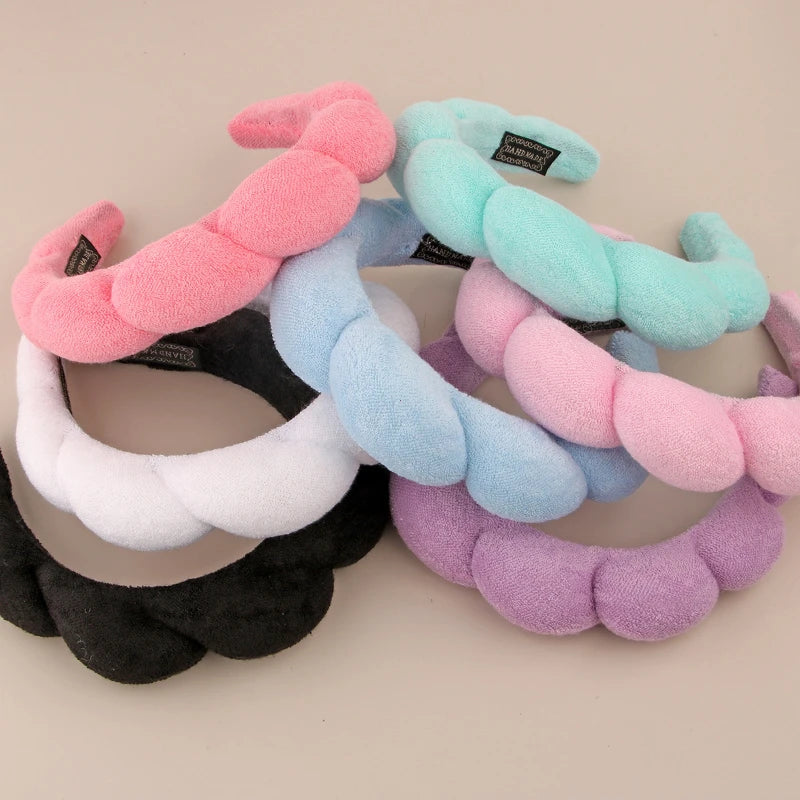 3Pcs/Set of Toiletry and Makeup Headband Wrist Strap Women's Bracelet Scrunchie Striped Plaid Plush Face Wash Home Headband