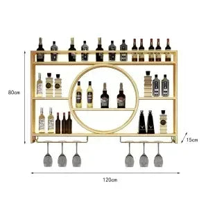 Wall Mount Wine Rack Bottle Wine Bar Cabinet Holder Adapt Single Miniature Black Cup Glass Storage Wine Cabinet Decor Szafeczki