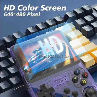 128G R36S Retro Handheld Video Game Console Linux System 3.5 Inch IPS Screen R35s Pro Portable Pocket Video Player 64GB Games