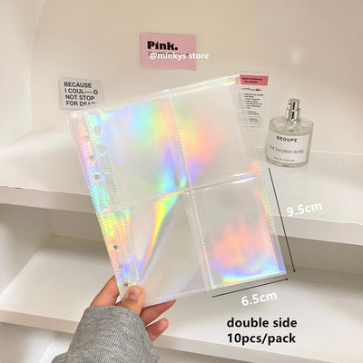 MINKYS 10PCS/Pack Butterfly Little Puppy Kpop Photocard A5 Binder Sleeves Idol Photo Card Holder Photocards Album Storage Bag