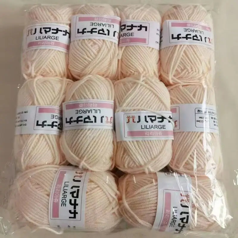 Soft Milk Cotton Knitting Yarn Set Multi Color Handmade Knitting Cotton Yarn For DIY Crochet Scarf Sweater Hat Doll Craft