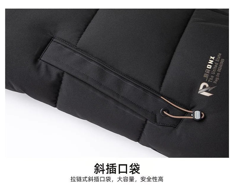2024 Autumn and Winter New Fashion Trend Thick Warm Hooded Cotton-Padded Jacket Men's Casual Loose Comfortable Plus Size Coat