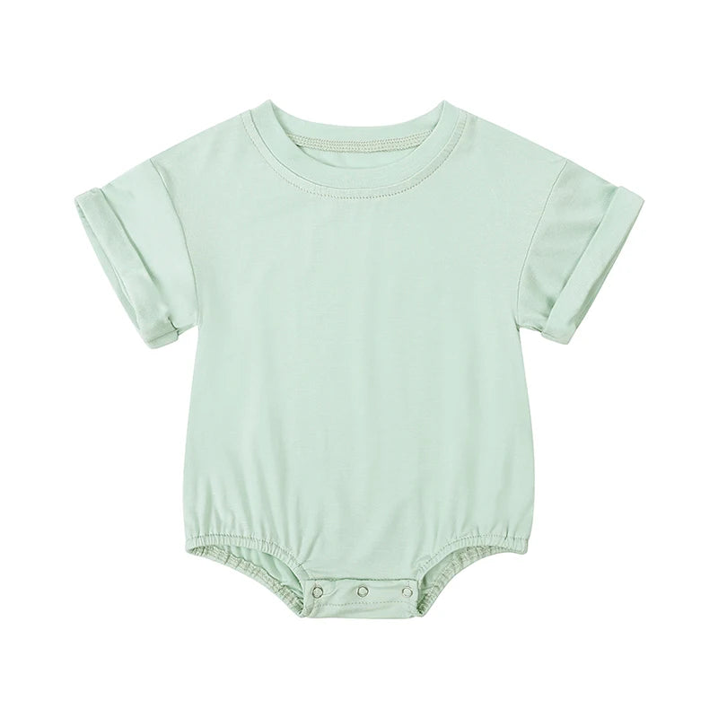 2025 Summer Newborn Baby Clothing Bamboo fiber casual Rompers 3-24M Infnat Boys Girls Jumpsuit Bebe Body Clothes Short Sleeve