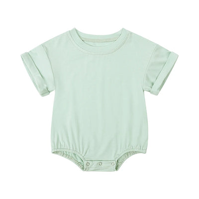 2025 Summer Newborn Baby Clothing Bamboo fiber casual Rompers 3-24M Infnat Boys Girls Jumpsuit Bebe Body Clothes Short Sleeve