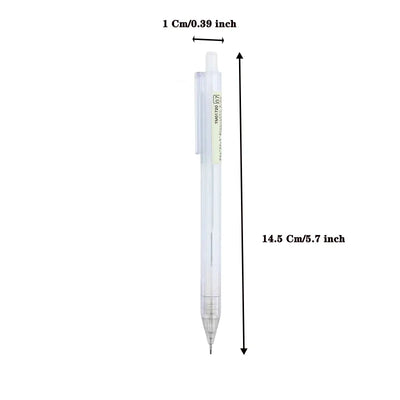 Mixed Loading 0.5&0.7mm Mechanical Pencil White Simple Automatic Pen for Students School Supplies Office Accessories Stationery