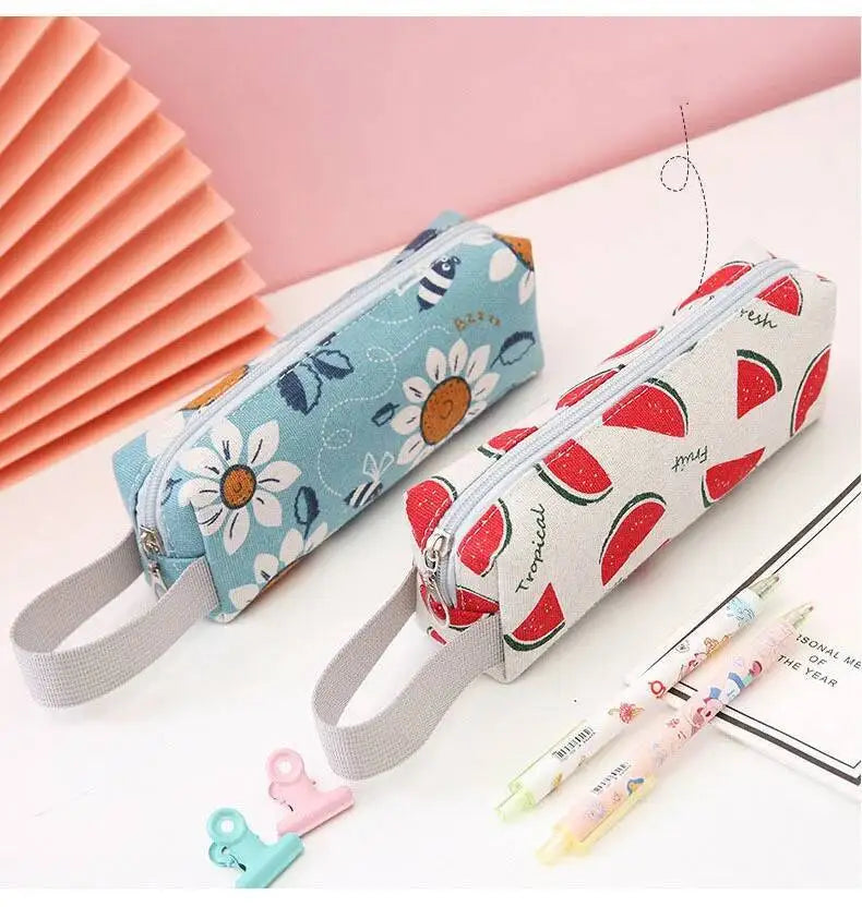 1 Pieces Kawaii Cute Cartoon Animals Pen Pencil Bag School Office Supplies Stationery Receive Tools Makeup Pouch Cosmetics Case