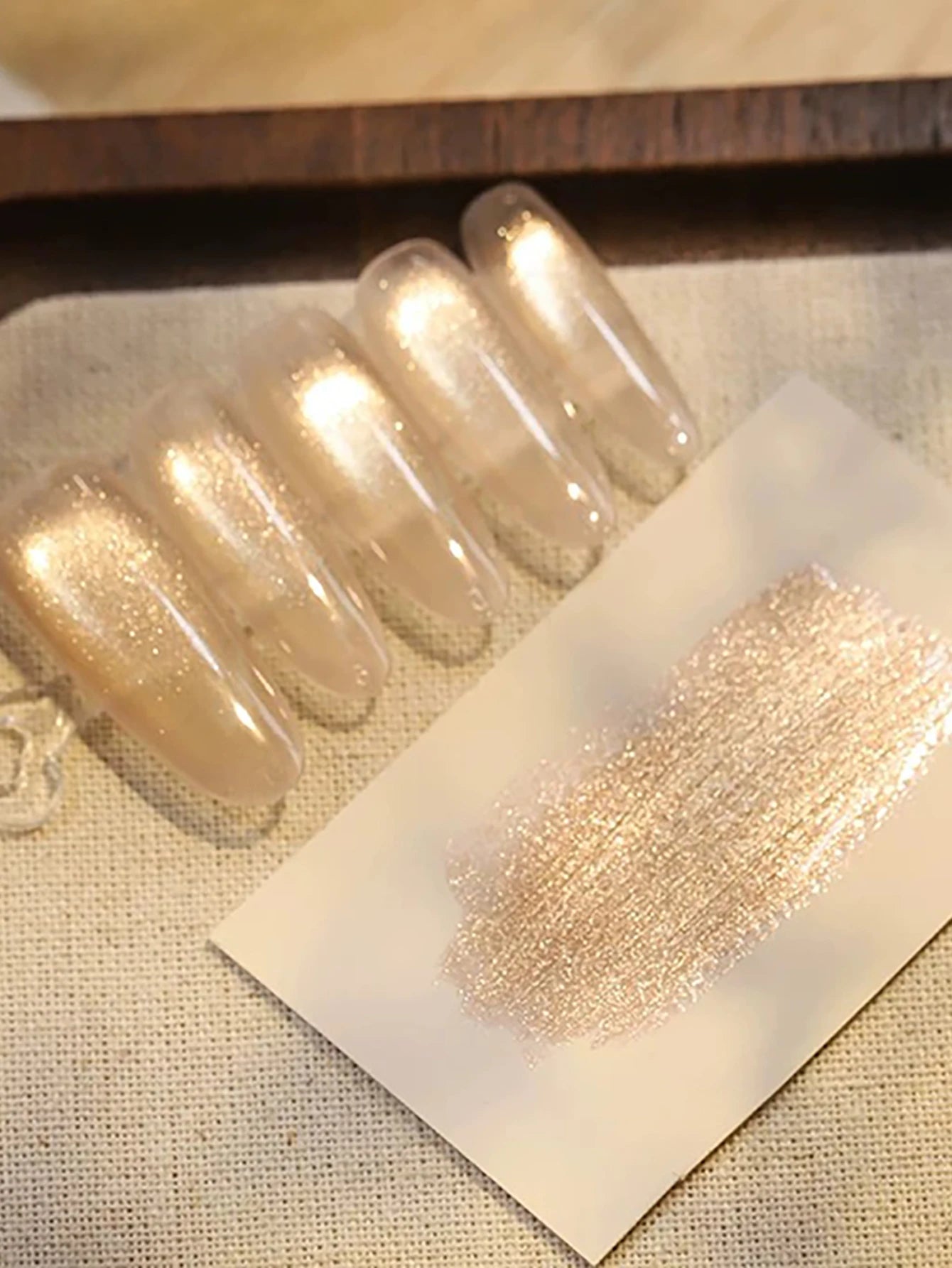 1-24pcs ZH Spring Summer Nails Red Champagne Gold Cat's Eye Gel Nail Polish Nail Art Versatile Popular Whitening Nail Supplies