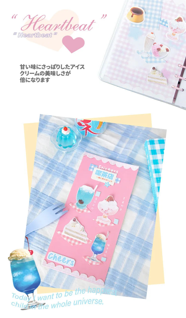 90pcs Cute Memo Pad  Set Welcome To The Teahouse Series  Memo Pad  Kawaii Stationery