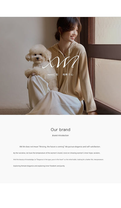 Xwi Xin Not Contrast Color Patchwork Hoodie Dress Female 2024 Autumn Simplicity Generous Slimming Elegant Long Dress