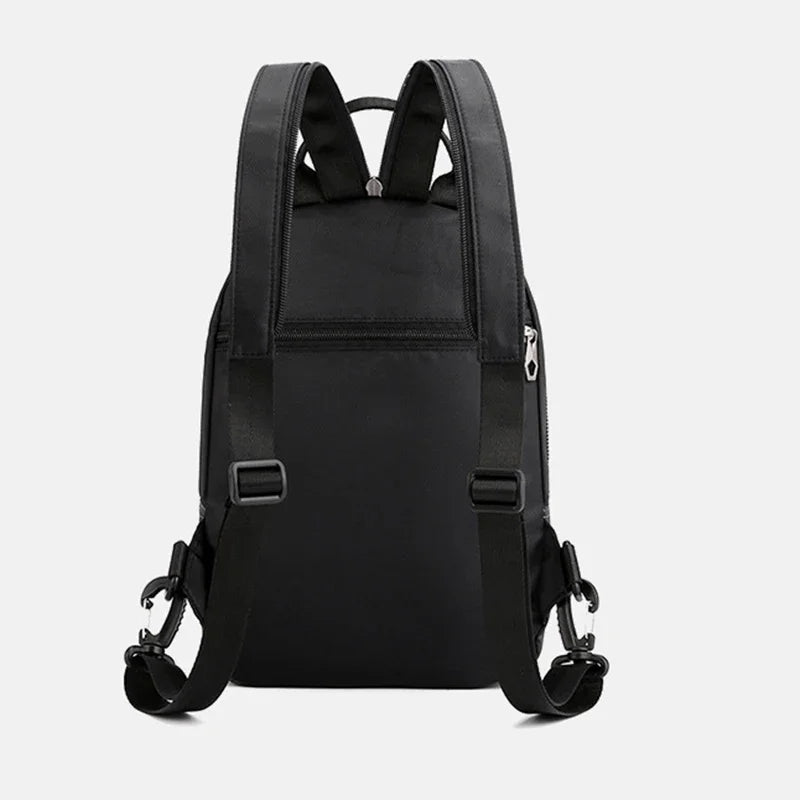 Men Nylon Small Backpack Rucksack  Multi-Functional Casual Travel Male Messenger Cross Body Chest Bags Knapsack Daypack