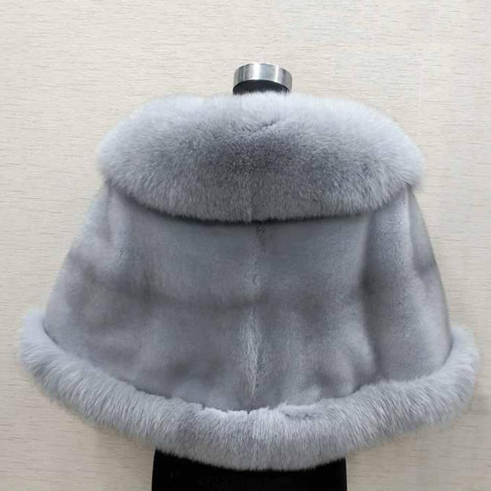 Luxury Fur Women Poncho Fluffy Shawl Fur Evening Dress Shawl Wedding Banquet Shawl Dress Shawl Plush Cape Coat Women Jackets