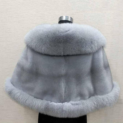 Luxury Fur Women Poncho Fluffy Shawl Fur Evening Dress Shawl Wedding Banquet Shawl Dress Shawl Plush Cape Coat Women Jackets