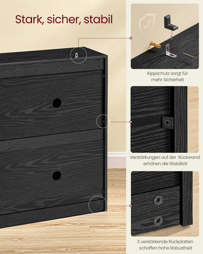 Shoe Cabinet 4 Flaps Shoe Tipper shoe rack Shoe storage Adjustable Partition Wall for 16-28 Pairs shoes Hallway