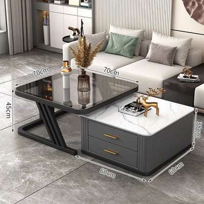 Nordic Aesthetic Coffee Table Living Room Light Luxury Designer Clear Unique Side Table Modern Simple Mesas Bajas Furniture