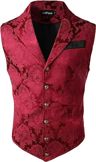 Festivals Men's Retro Vest New Men's Vest Medieval Costume Retro Gothic Specialty Dress Vest Halloween Costume