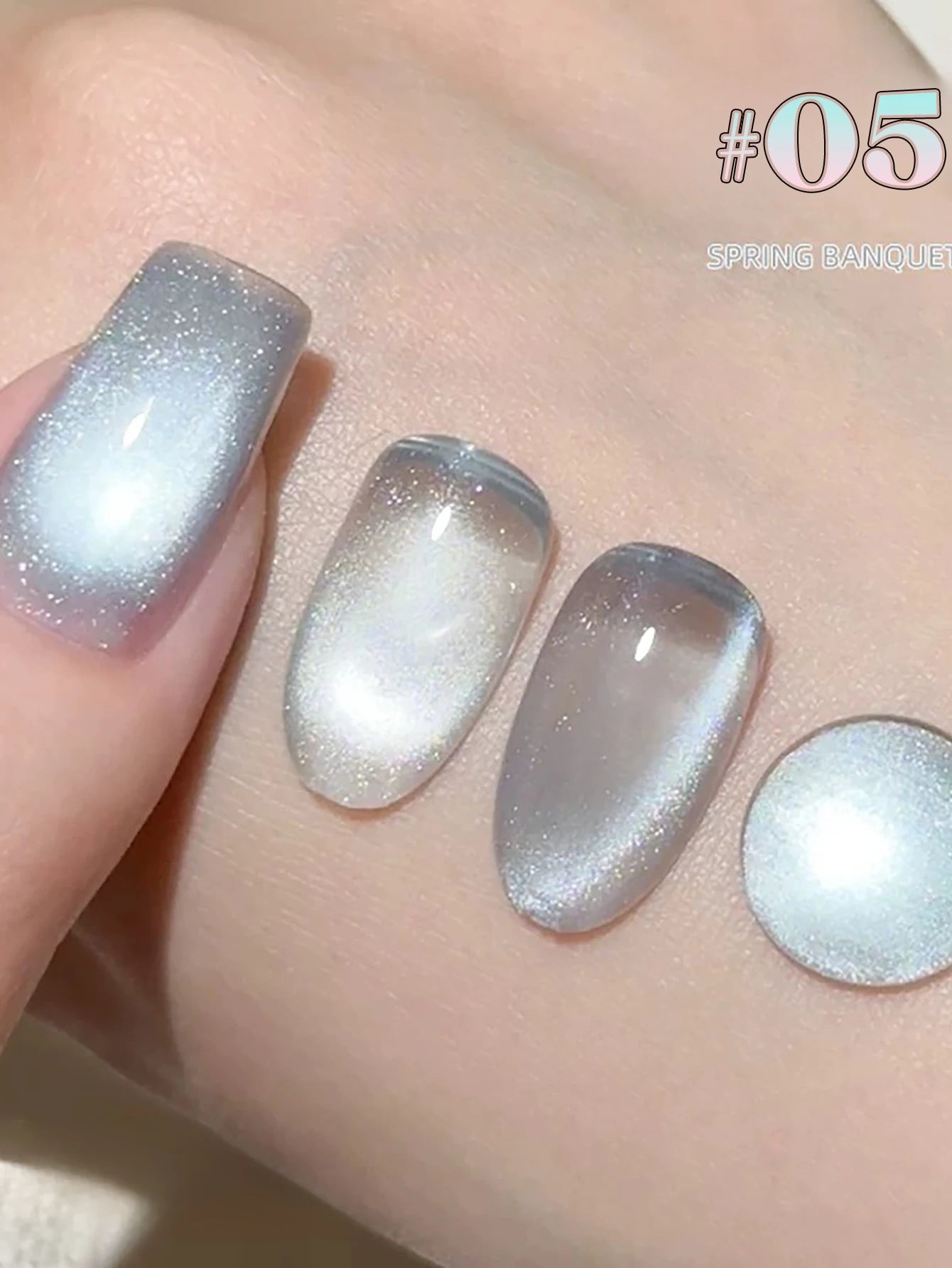 1-24pcs ZH Spring Summer Nails Red Champagne Gold Cat's Eye Gel Nail Polish Nail Art Versatile Popular Whitening Nail Supplies