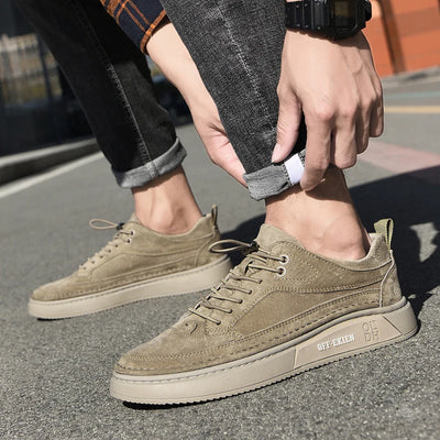 Italian Genuine Leather Casual Shoes White Oxford shoes Mens Sneakers Outdoor Walking Shoes Men's Business casual leather shoes