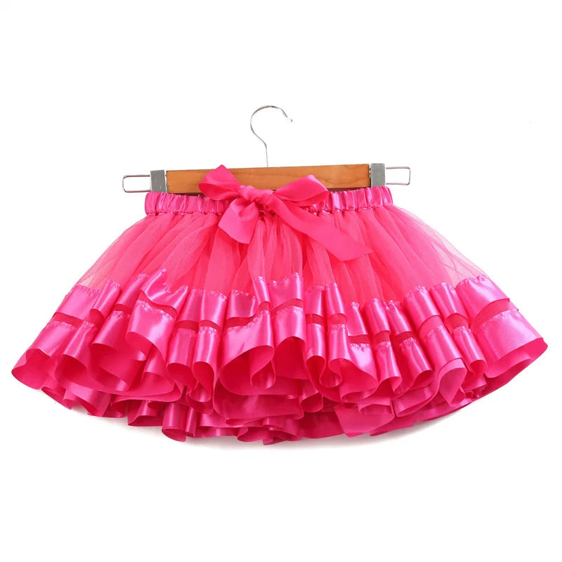 Baby Tutu Skirt Infant Girls Colorful Rainbow Tulle Skirt Princess Mini Dress Children Clothing Pettiskirt Toddler Cloth