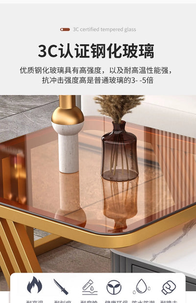 Nordic Aesthetic Coffee Table Living Room Light Luxury Designer Clear Unique Side Table Modern Simple Mesas Bajas Furniture