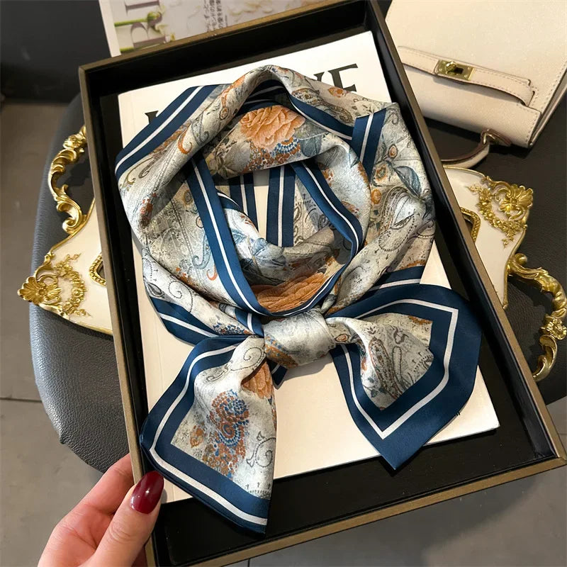 2025 Horse Print Skinny Ribbon Women Scarf Fashoin Hair Hand Wirst Folard Neck Tie Lady Headband Scrunchie Echarpe Silk Scarves