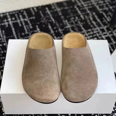 Flats Mules Shoes Women Suede Slingback Slippers Fashion Sandals New Outdoor Beach Dress Slides Casual Cozy Female Zapatillas