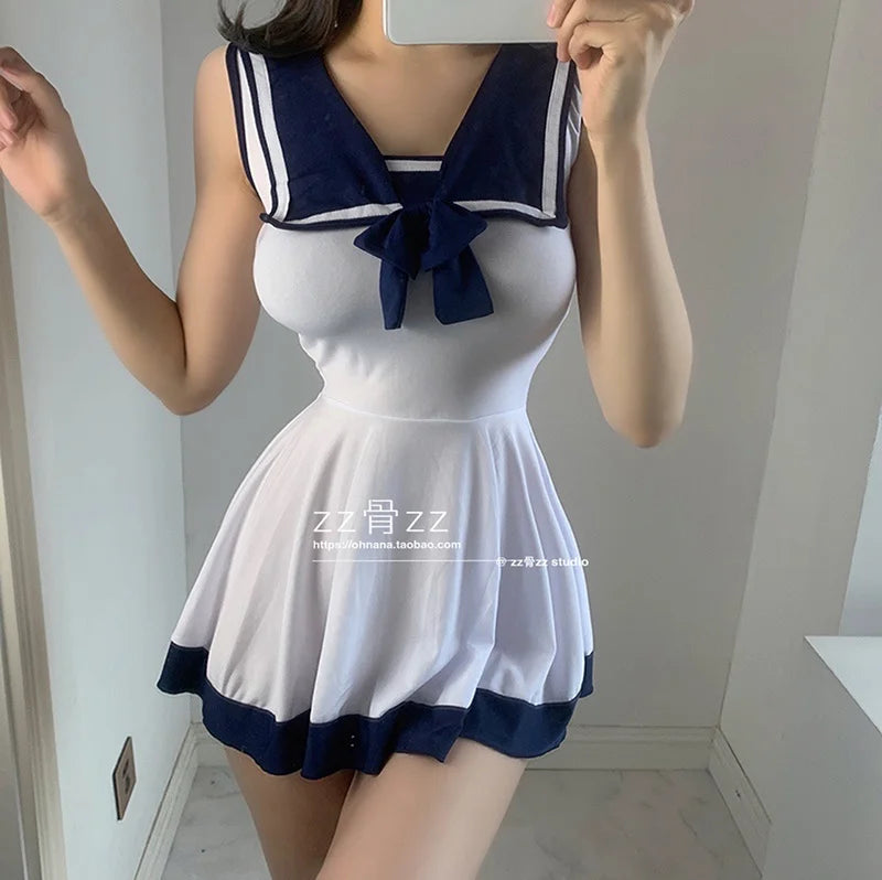 2020 New WOMENGAGA Sexy Bow Tie Slim Patchwork Square Collar Sexy Sleeveless Base Tank Vest Mini Dress Girl Female QW845