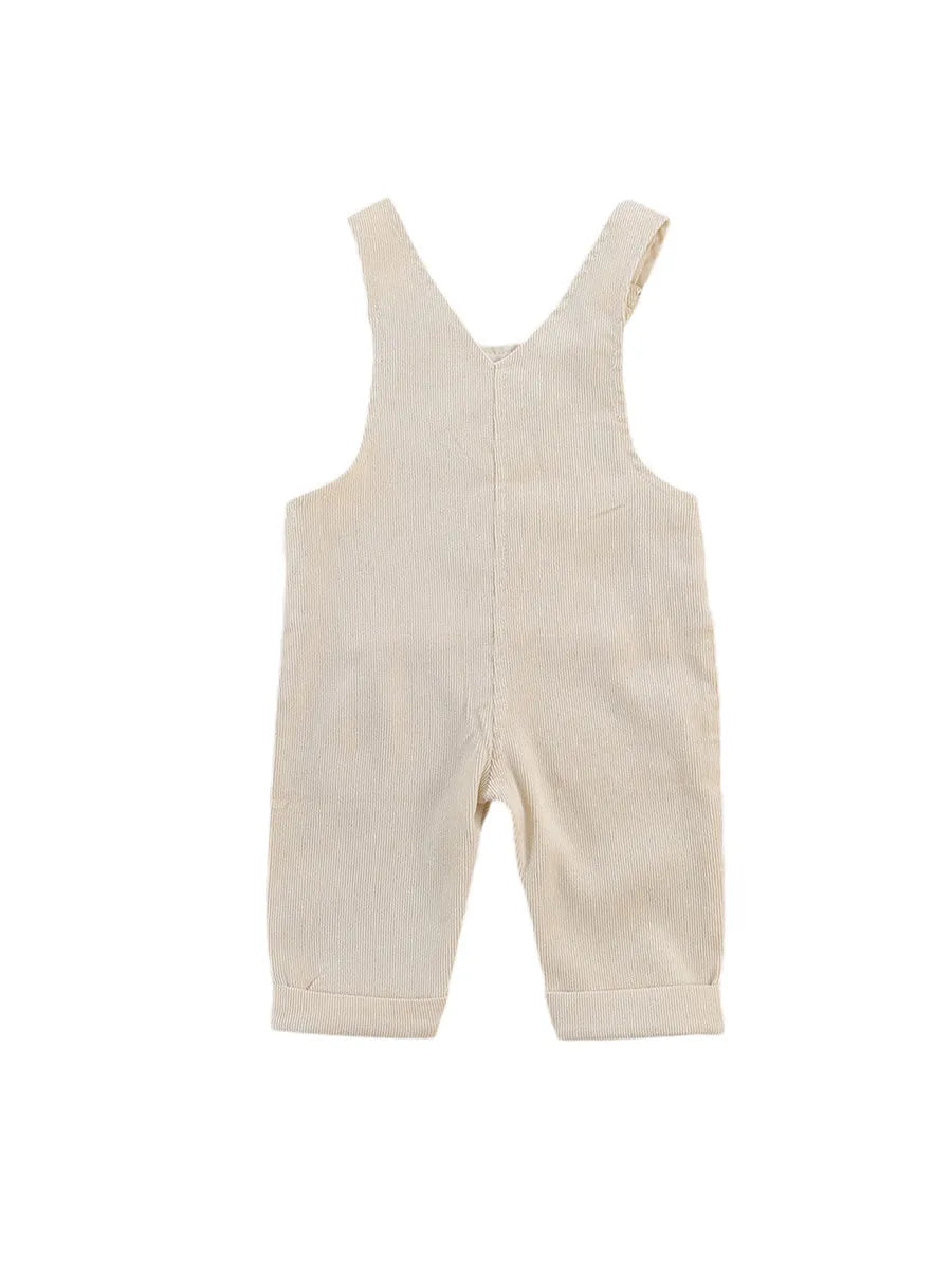 0-24months Unisex Baby Suspender Pants Jumpsuit With Buttons Fit Solid Color Overalls For Toddler Boys And Girls
