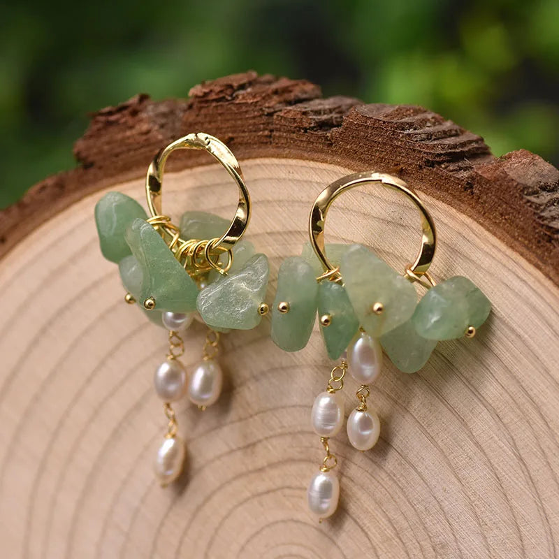 925 Sterling Silver Colorful Tassel Fresh Water Pearl Hoop Earrings Original Design Handmade Womans Luxe Jewelry GE0904