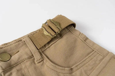 Women's Summer High Waisted Stretchy Denim Shorts Korean Cargo Style Slim Fit Ultra Short Hot Pants with Large Pockets for Dance